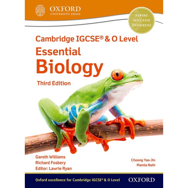 NEW CAMBRIDGE IGCSE AND O LEVEL ESSENTIAL BIOLOGY: STUDENT BOOK (3RD EDITION) - 9781382006033 - OXFORD - SPEEDBOOKS.MY