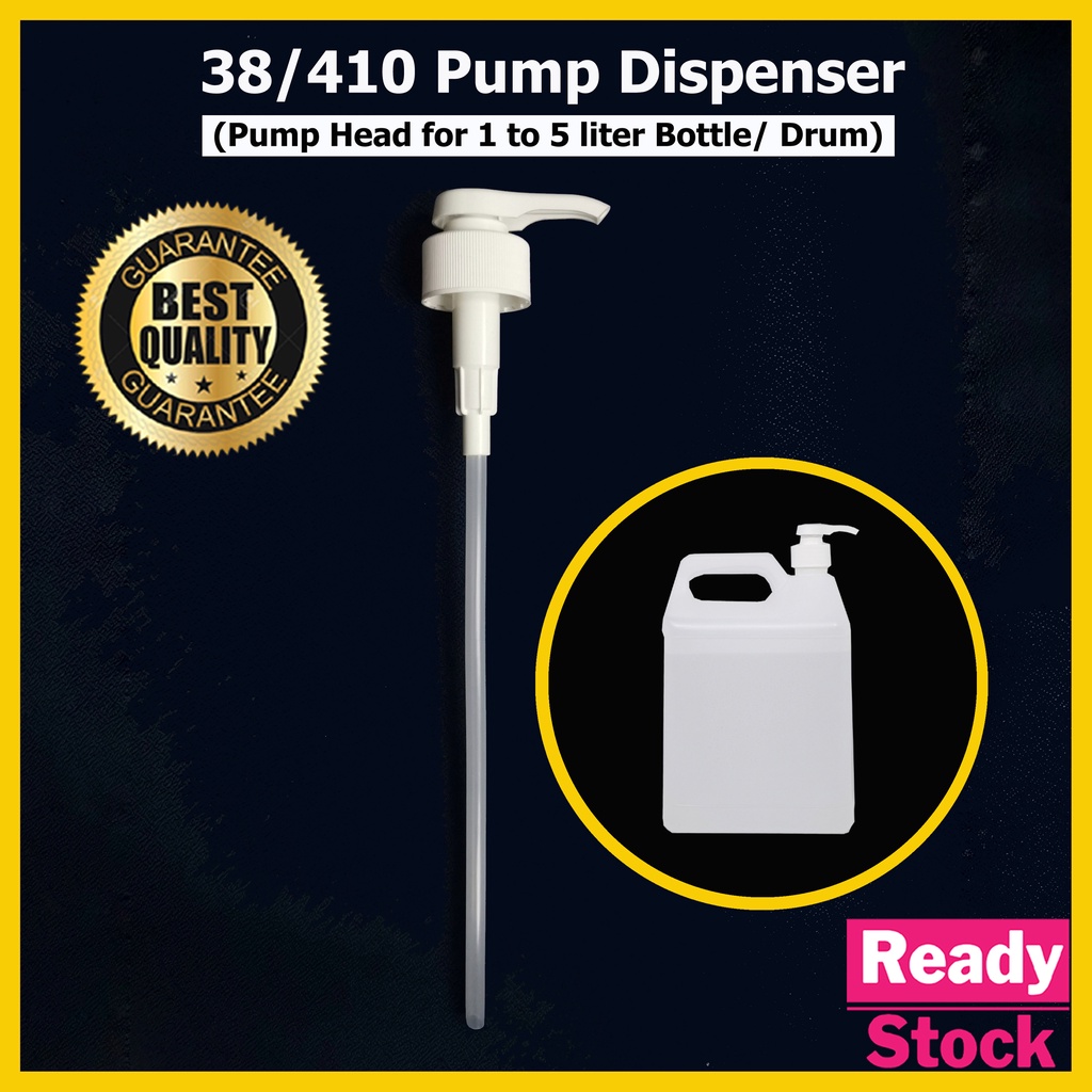 Pump Dispenser 38mm | Pump Head 5L Hand Sanitizer Pump Alcohol Liquid Detergent Disinfect Sabun liquid 1L to 5L Drum Pam