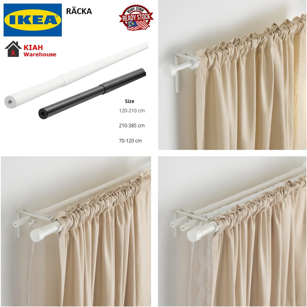 IKEA RACKA Curtain Rod Only White Black Ready Stock Malaysia Shopee Malaysia
