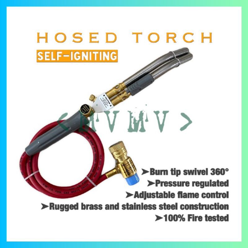 Hosed Torch Double Barrel Torch with Hose Mapp Gas Torch Hand Torch
