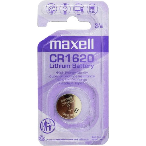 CR1620 GENUINE Maxell Japan Coin Cell Lithium Battery 3V CR1620/1BS