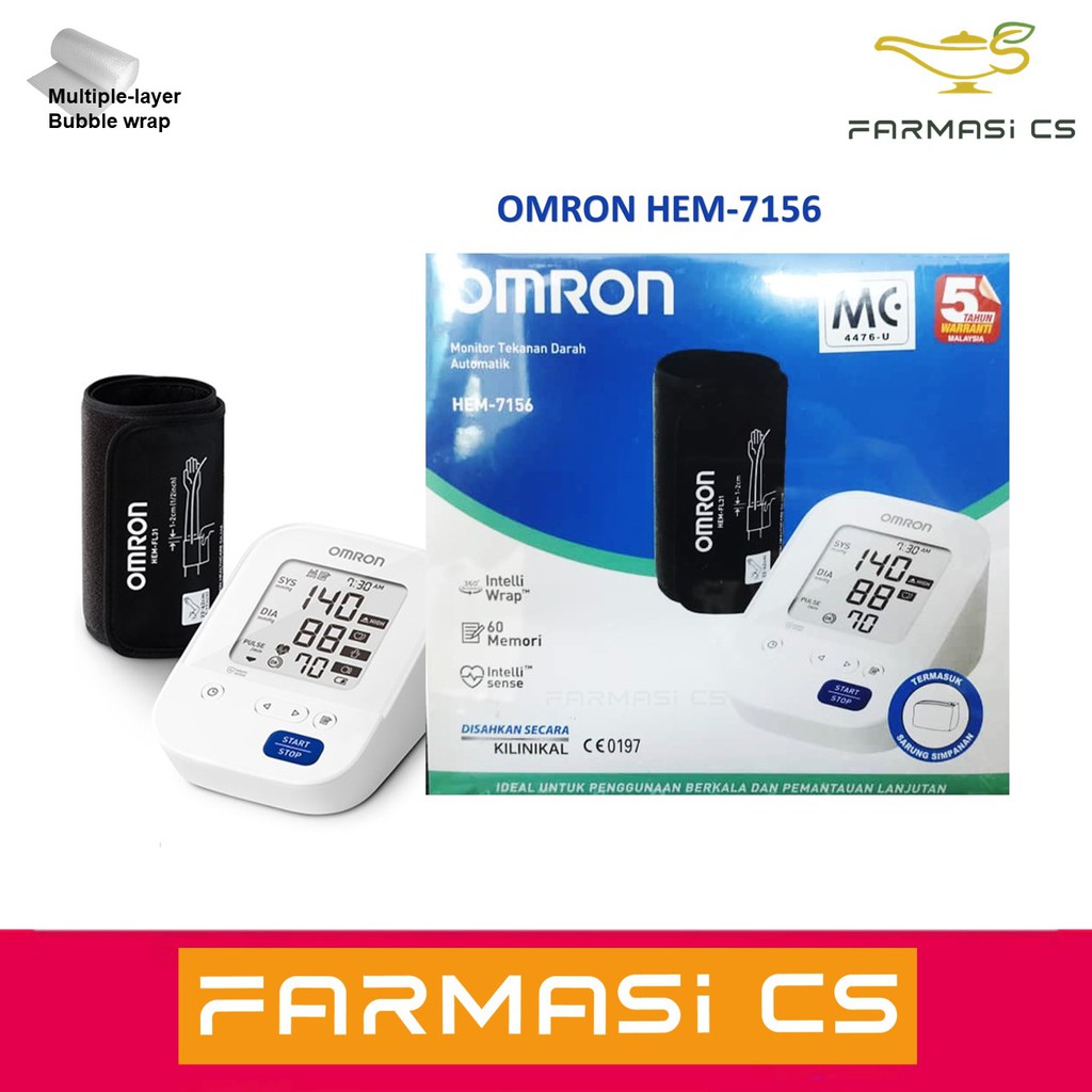 Omron Hem-7156 Automatic Blood Pressure Monitor [ 5 Years Warranty, Hem ...