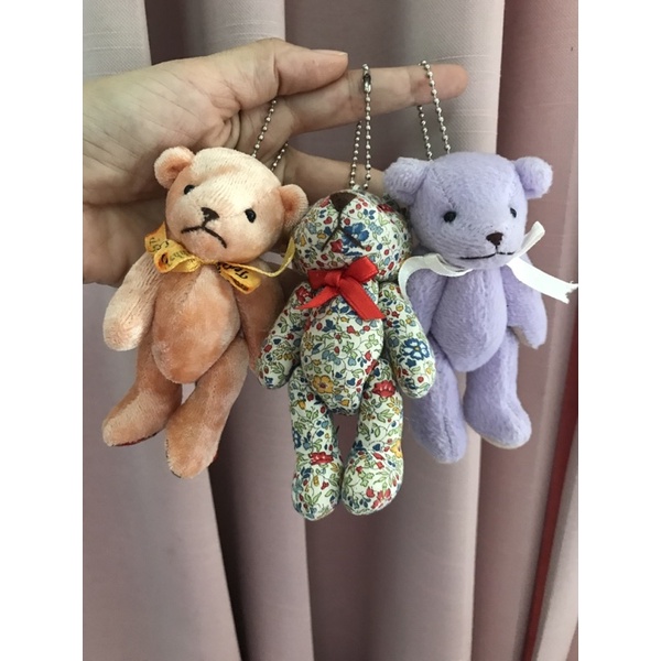 Movable Arm And Leg Bear Doll Keychain Size 3-4