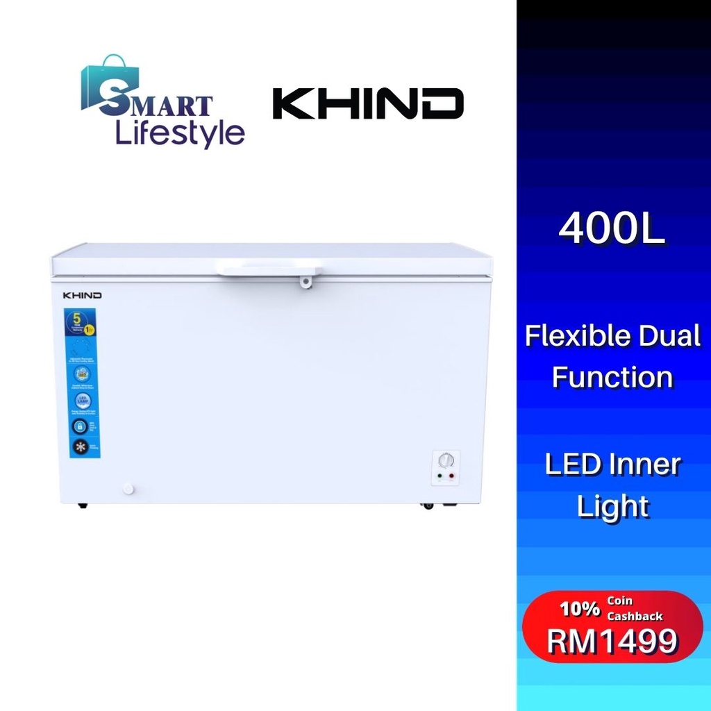 Khind Dual Function Chest Freezer (400L) FZ400 / Pensonic PFZ-402 400L