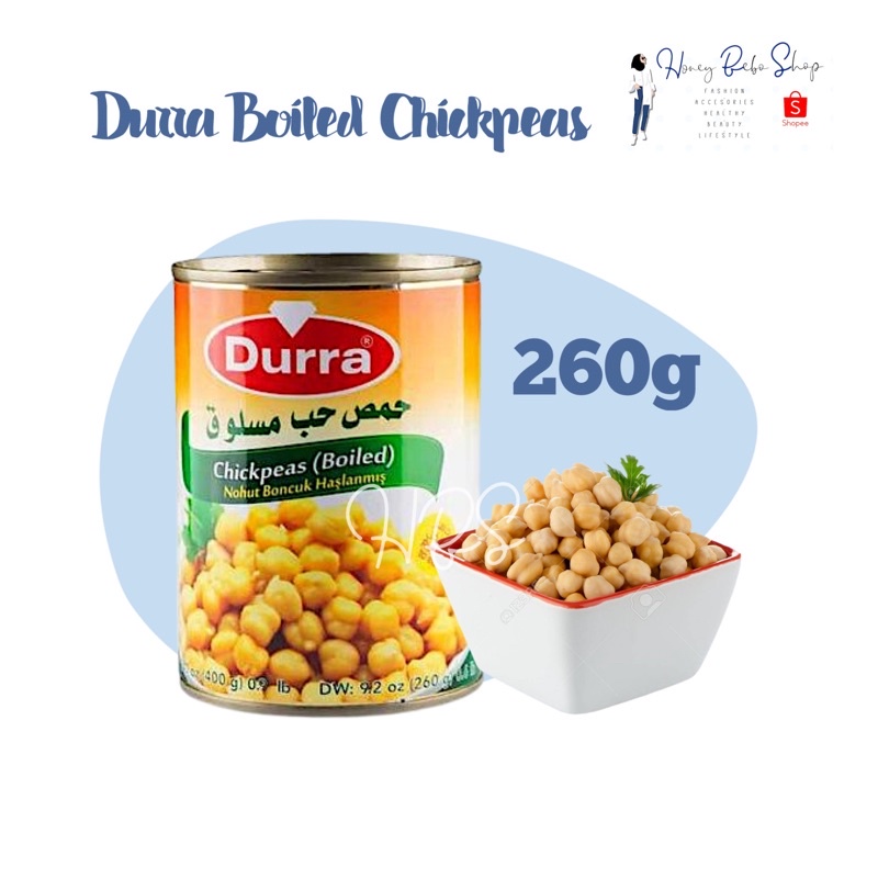 Ready Stock Durra Kacang Kuda Rebus Boiled Chickpeas Arab Products 400g
