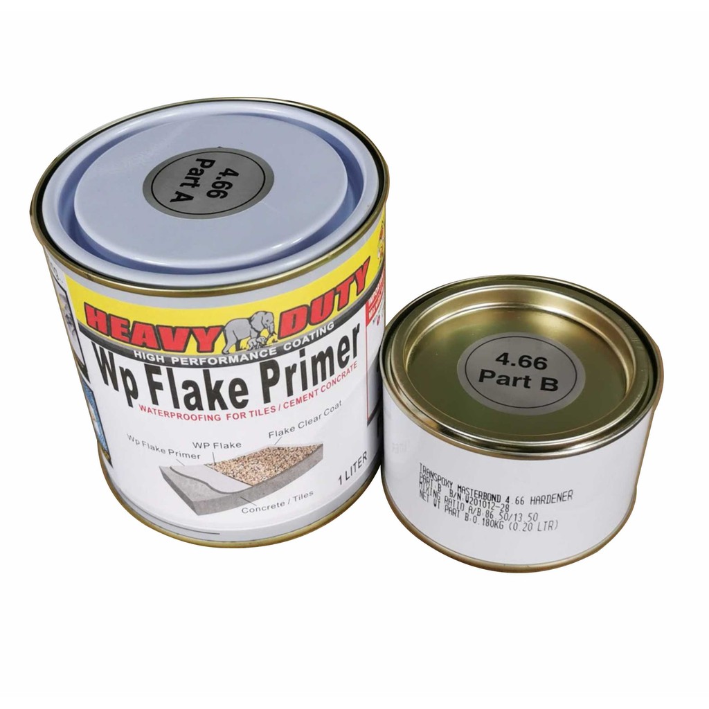 ( 1L ) Wp FLAKE PRIMER ( WITH HARDENER ) FOR FLAKE COLOURS PAINT TOILET