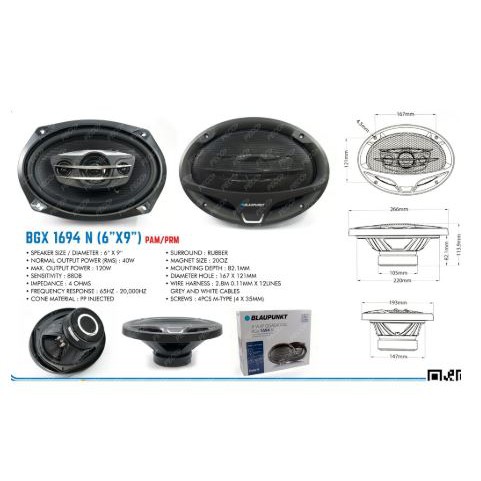 blaupunkt 6x9 car speakers