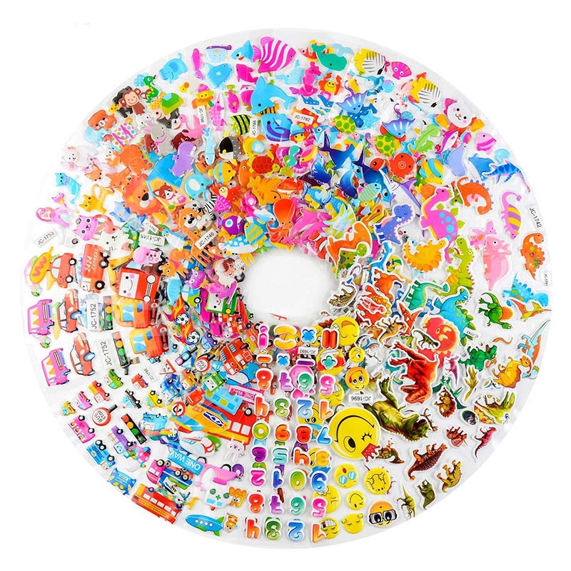 40 Sheets 1500 Style Puffy Stickers for Kids and Toddlers Packs Puffy
