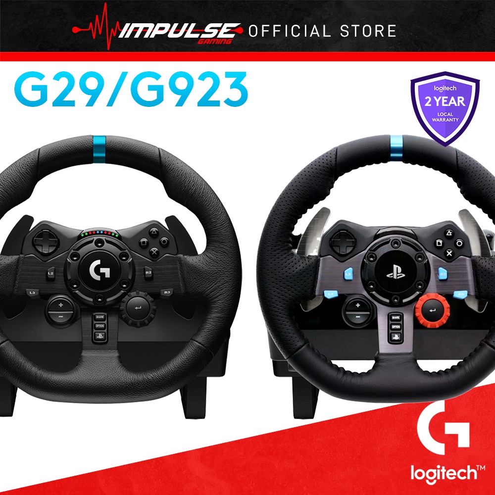 Logitech G29 / G923 Gaming Racing Wheel Steering + Pedal + Drive Force