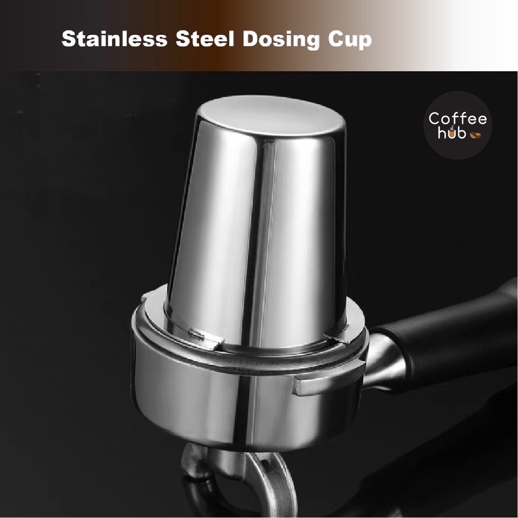 ( Ready Stock ) Coffee Espresso Dosing Cup Stainless Steel Plastic PC Coffee Dosing 51mm 58mm
