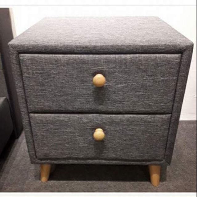Bedside Table (grey / brown) | Shopee Malaysia