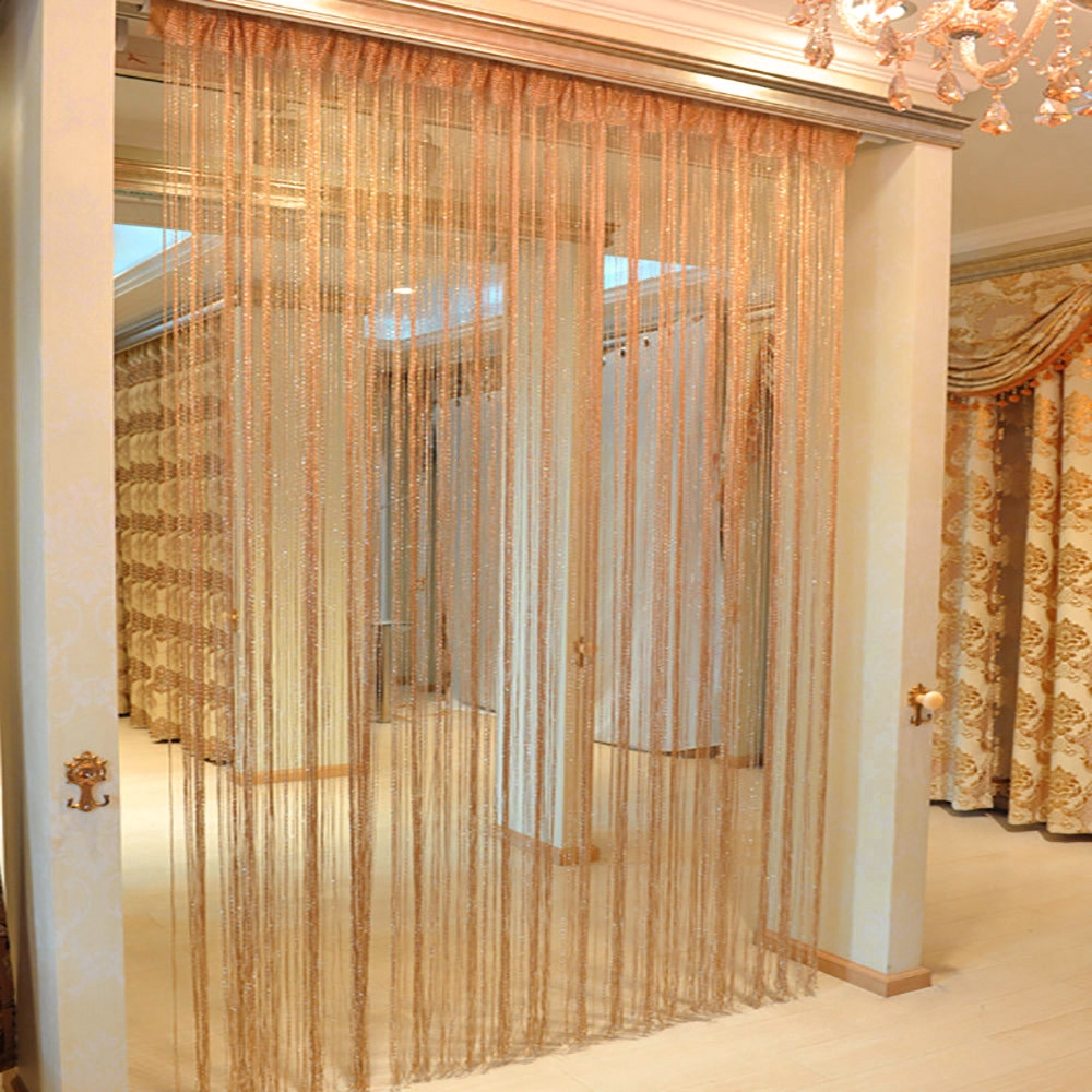 Glitter String Curtain Panels&Fly Screen & Room Divider&Voile Net Curtains 