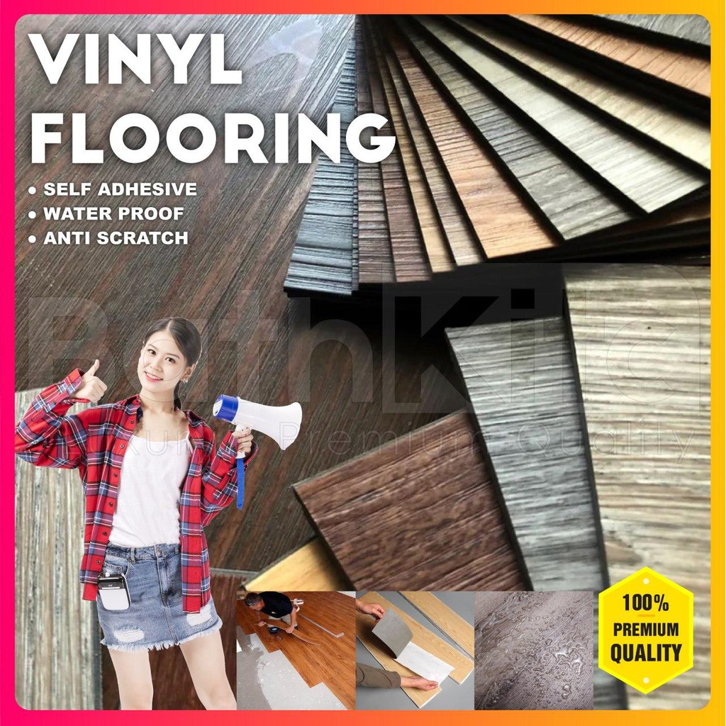 [Matte Surface] Premium Quality DIY Vinyl Flooring Self Adhesive Vinyl