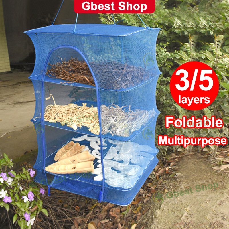 drying fish Net food hanging drying net Folding Fish Rack Cage Shelf Sangkar Pengeringan Jaring Ikan Masin Kering 折叠晒鱼网