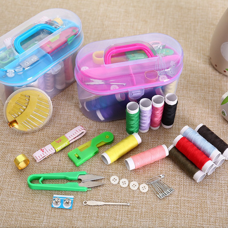 Handy sewing thread needle box, multipurpose sewing thread set for