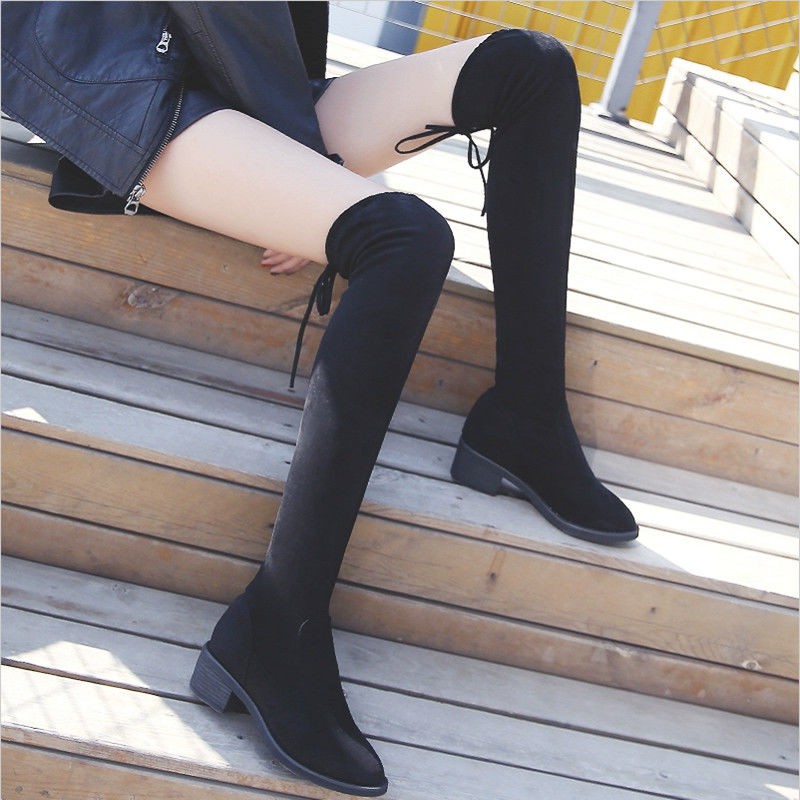 knee high heel boots for skinny legs