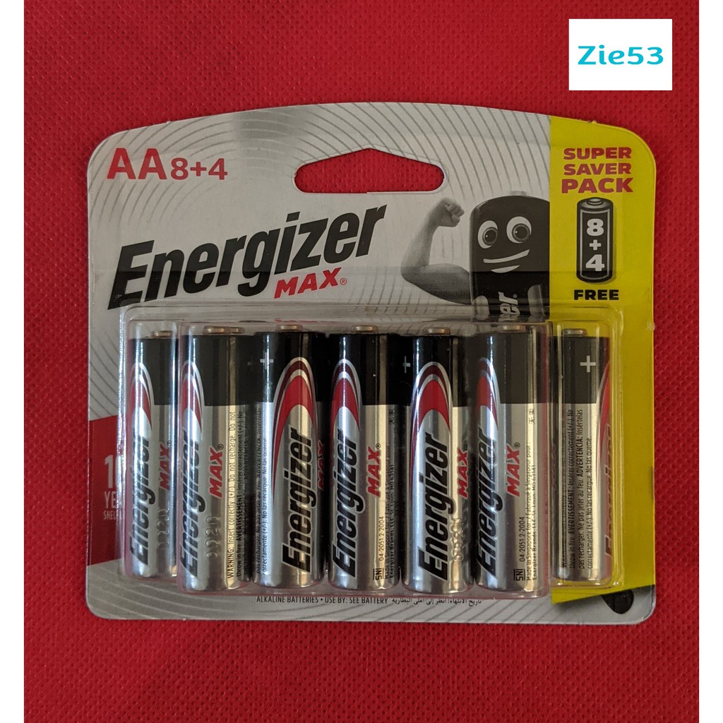 Energizer Max Alkaline Battery Aa Aaa 1 5v 12s Shopee Malaysia