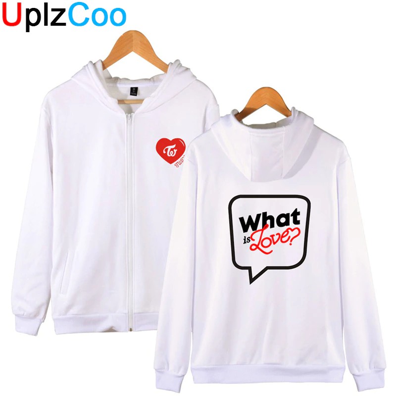 Uplzcoo Twice Zip Up Hoodies Young Men Comfortable Jackets What Is Love Autumn Winter Sweatshirts Shopee Malaysia