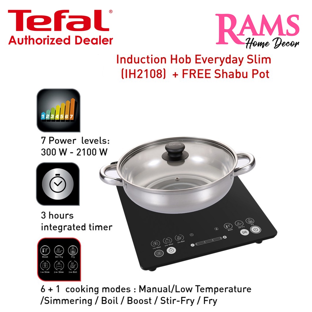 Tefal Induction Cooker with Shabu Pot / Slim Portable Induction