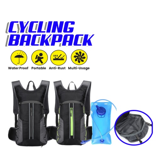 Cycling Backpack + Hydration Bladder 2L ,Large Capacity Waterproof Expandable Helmet Holder/Cycling Helmet Storage