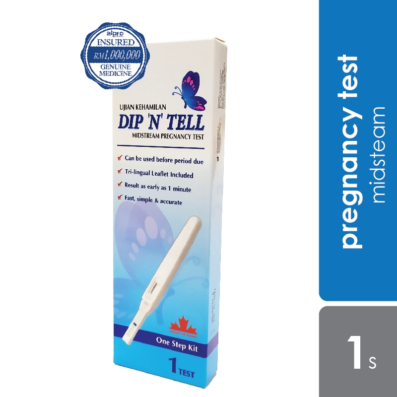 Dip N Tell Midstream Pregnancy Test 1s