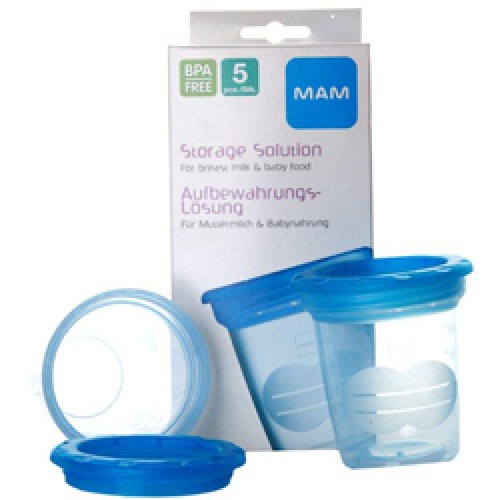 mam milk storage pots