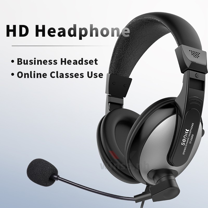 Online Class Headphone 2 3 5mm Wired Gaming Headset Over Ear Headphones With Mic Isolation Noise Gaming Headphone Shopee Malaysia