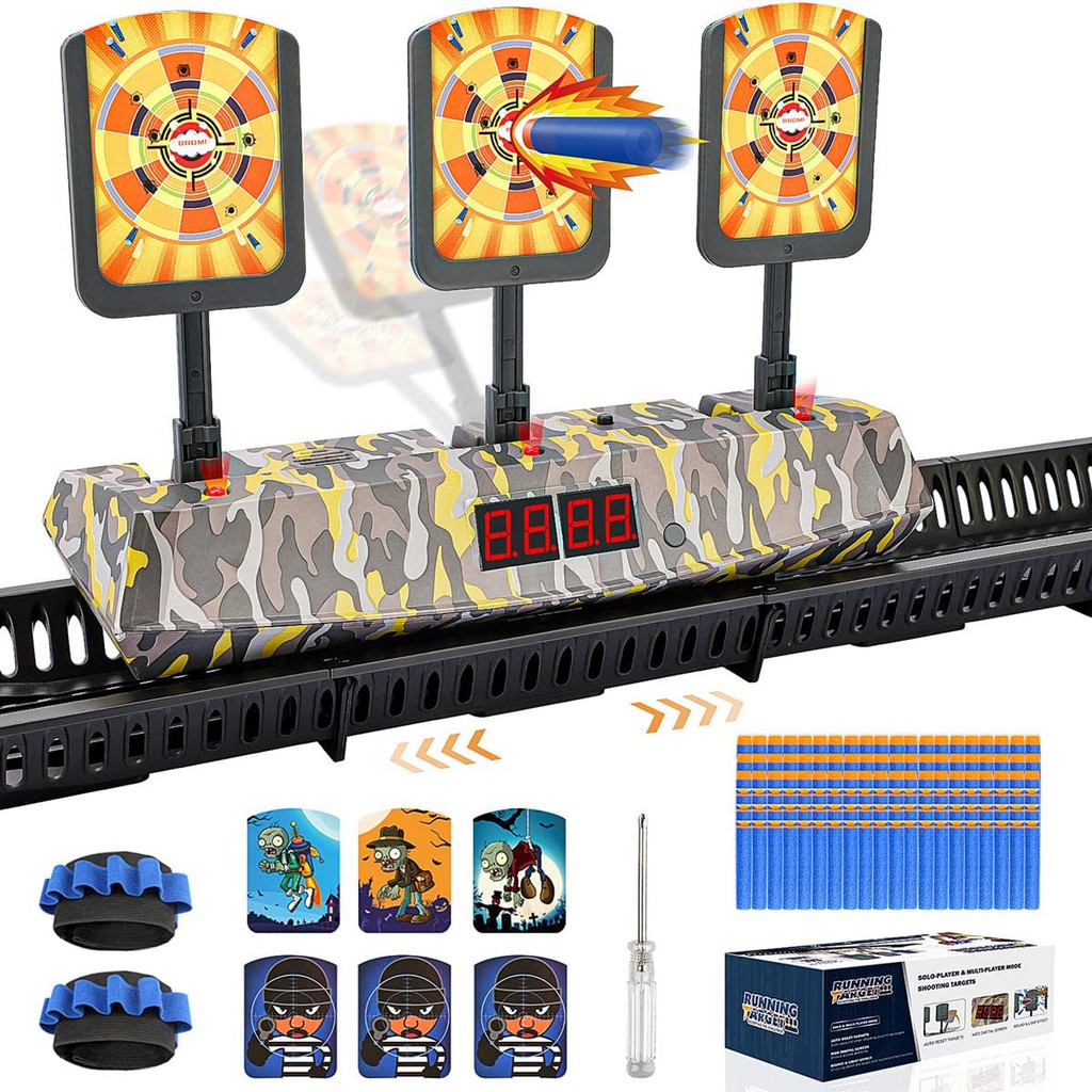 Growsland Moving Shooting Target Nerf Guns with 100 Pcs Nerf Bullets