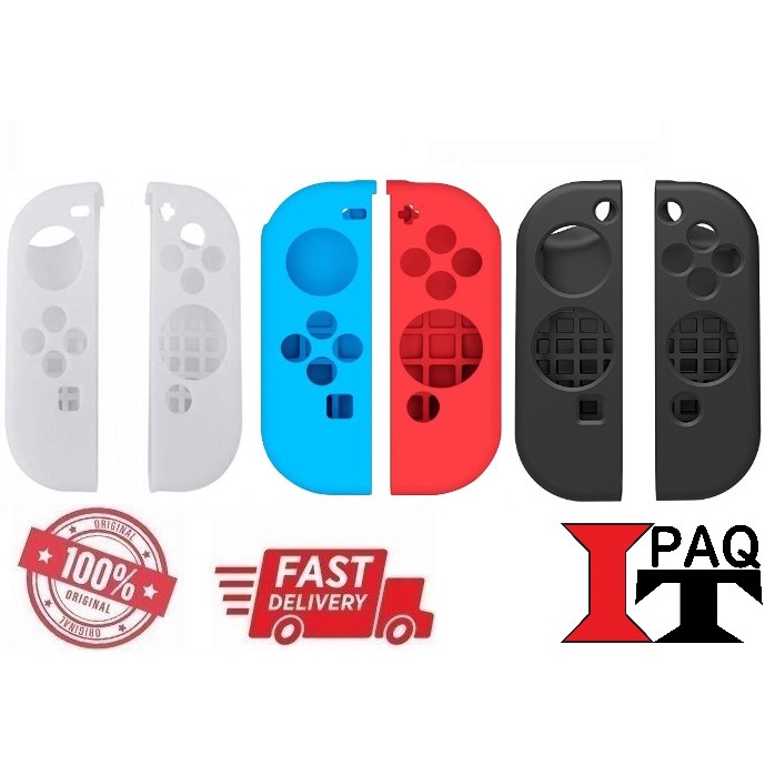 Hori Nintendo Switch JoyCon Silicone Case (Black / White / Neon Red