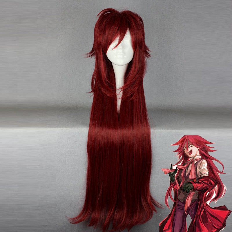 Bleach Grell Sutcliff Cosplay Wig Dark Red Wig Shopee Malaysia