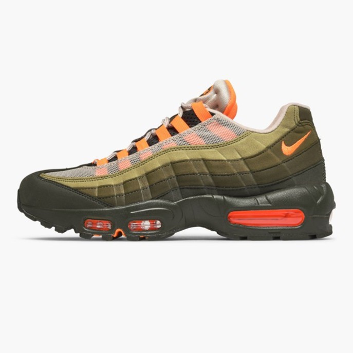 army green and orange air max