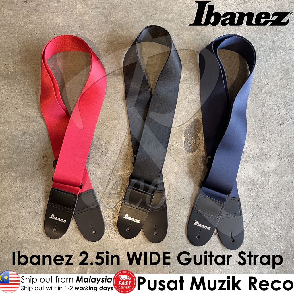 Ibanez High Quality 2.5in WIDE Acoustic Electric Bass Guitar Strap Gitar Strap Gitar Akustik Elektrik Bass Kapok Gitar