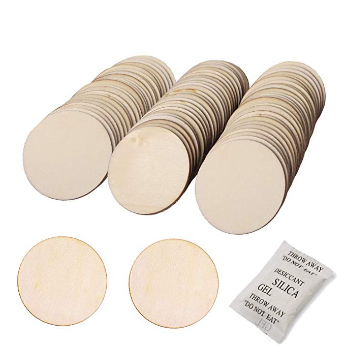 Round Wood Coasters Logs Wooden Circle Shapes Natural Blank Wooden Slices Unfinished Plain Wood Craft Tag For Diy Decorations Crafts Tags Ornaments Scrapbook Plaques Coasters 18 PCS Wooden Discs 
