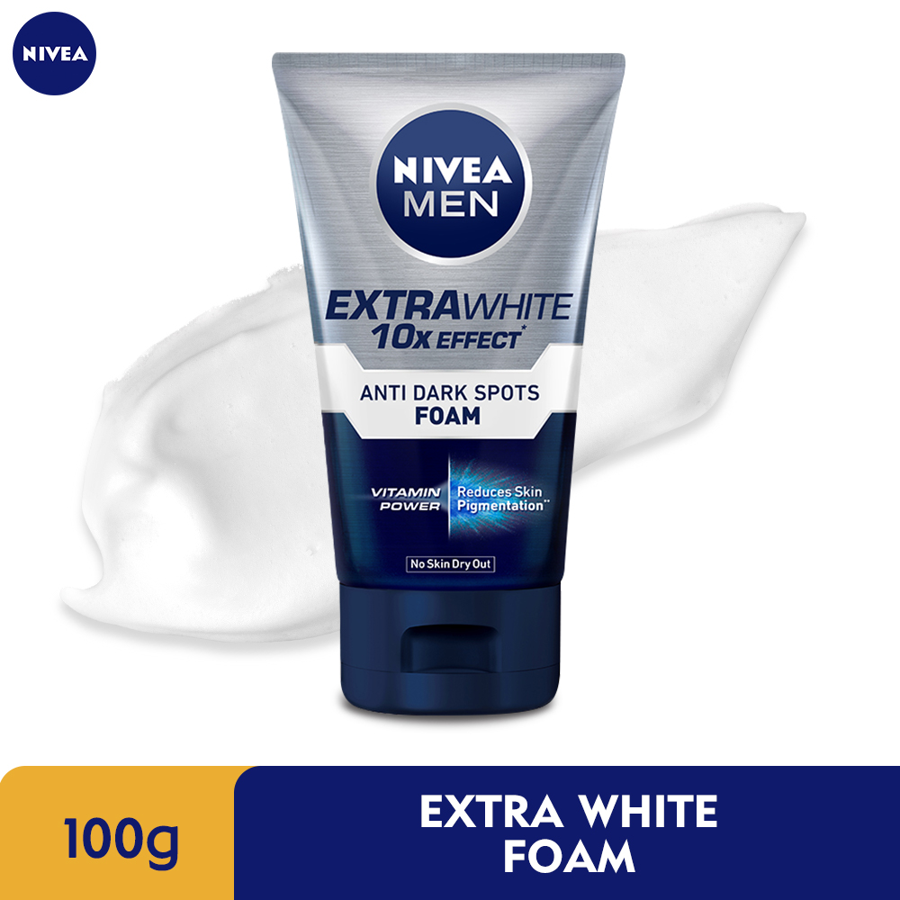 NIVEA Men Cleanser Extra Whitening Facial Foam 100g
