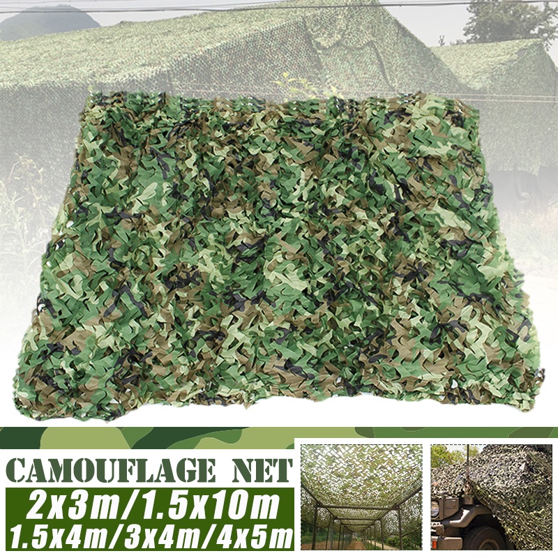 Camouflage Net Woodland Army Camo Netting Camping Sun Shelter Outdoor Tent Shade Car Cover Forest Landscape