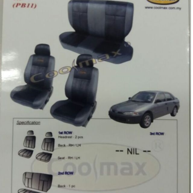 Proton Wira 1 3 Aerobackcar Seat Cushion Sarung Kusyen Cover Full Set Shopee Malaysia