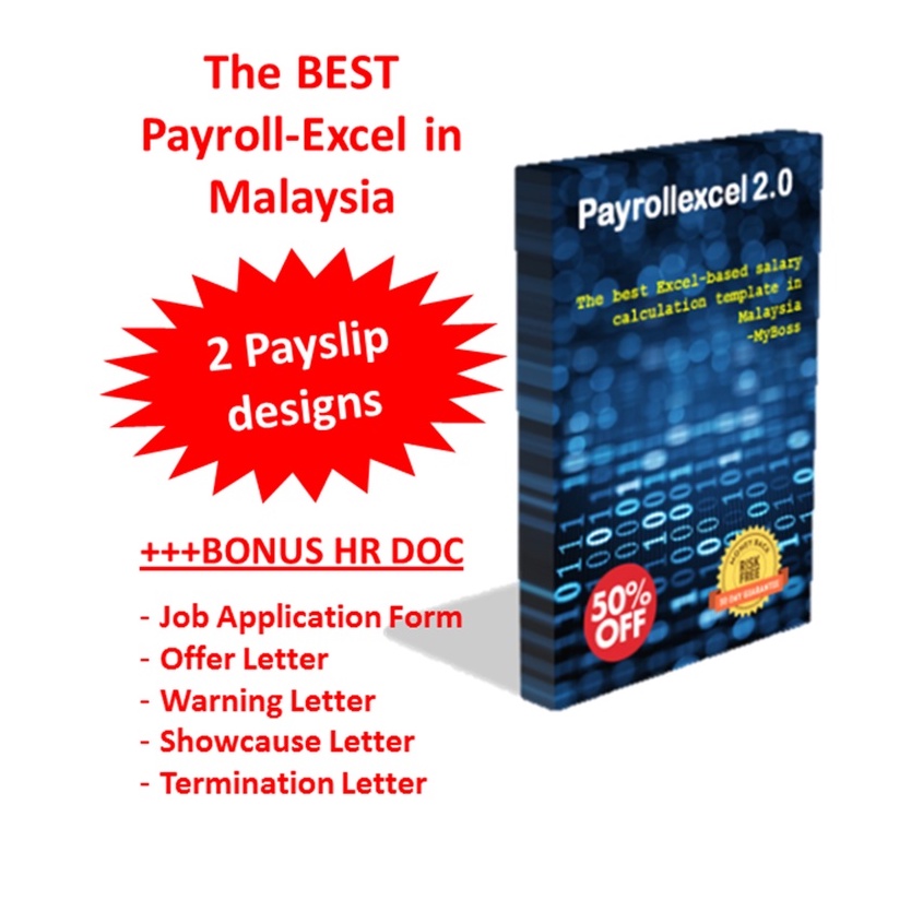 Payroll Excel Template With Payslip Shopee Malaysia
