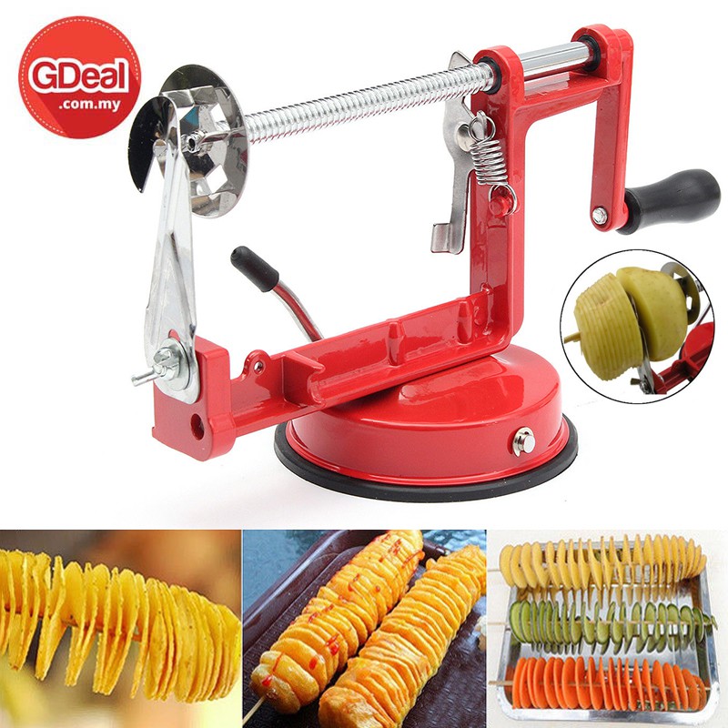 3-In-1 Kitchen Sink Stainless Steel Manual Potato Carrot Slicer Spiral