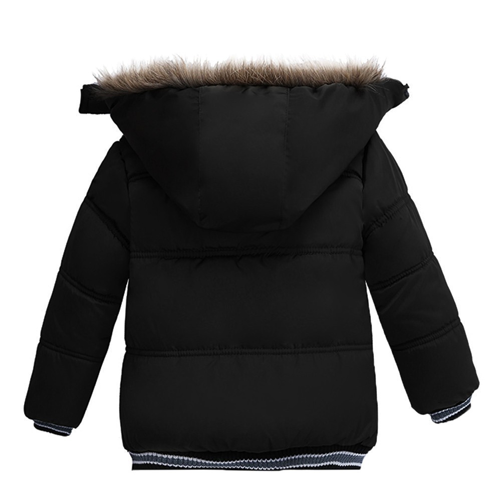 SHOBDW Boys Coats Boys Girls Fashion Thick Hooded Padded Winter Warm Coat Jacket Kids Clothes