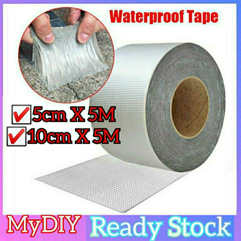 💥SUPER💥 Butyl Aluminium Waterproof Tape Repair Roof Pipe Pita Pelekat ...