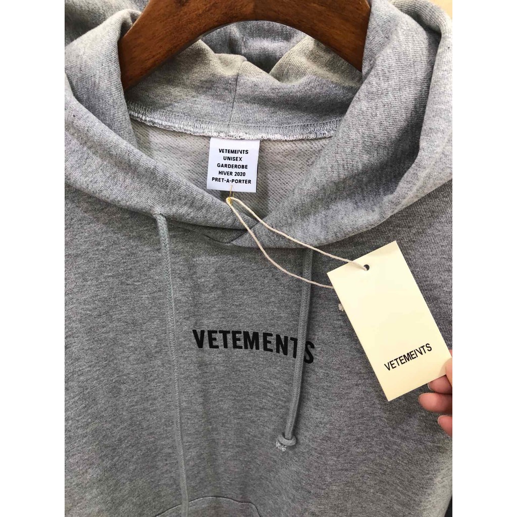 vetements grey hoodie