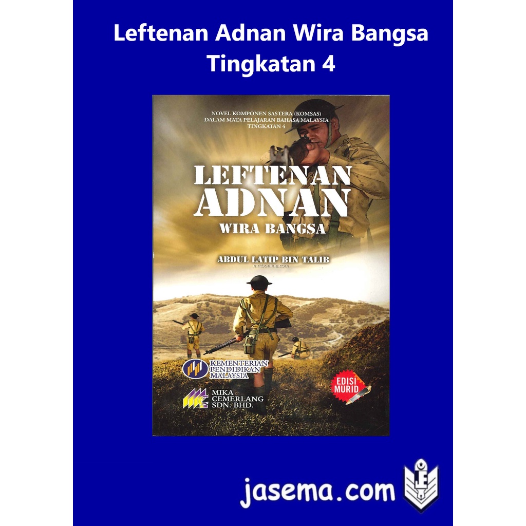 Novel KOMSAS Leftenan Adnan Wira Bangsa Tingkatan 4  Shopee Malaysia