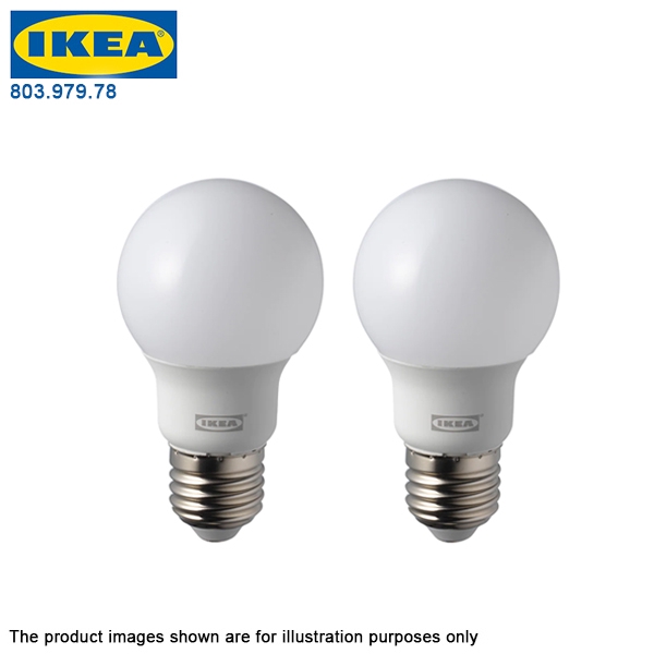 2PCS) IKEA RYET LED E27 600 lumen 5000 Kelvin 5.4W - globe opal white | Shopee Malaysia