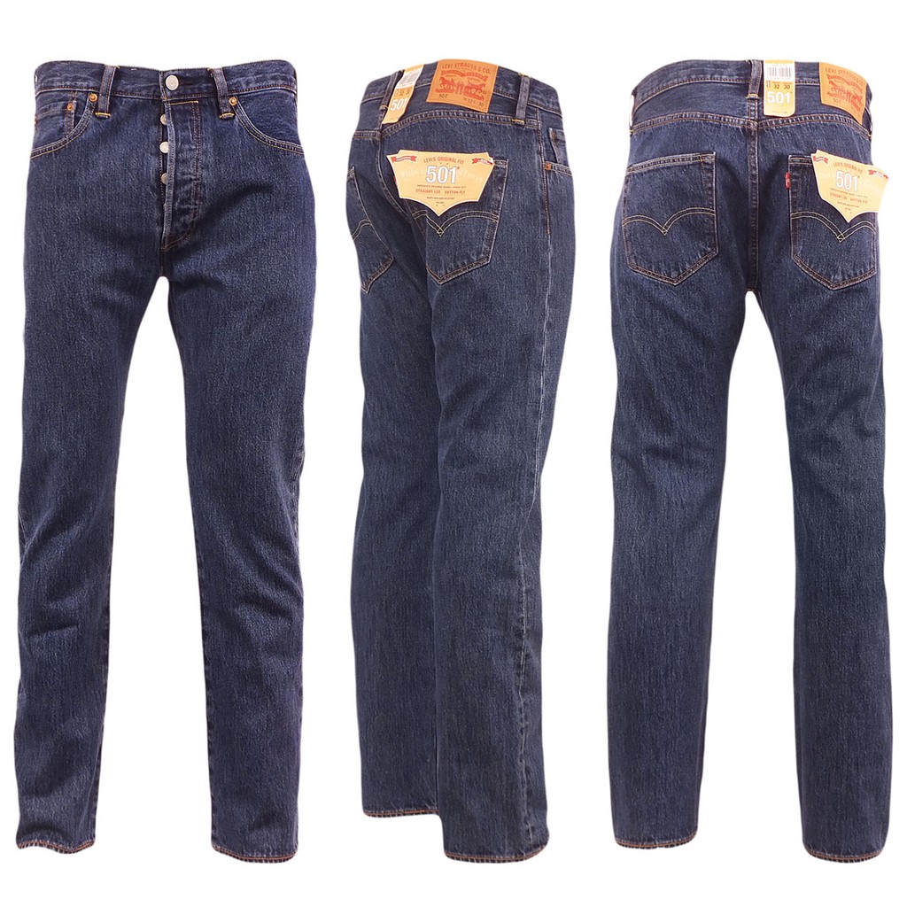 501 dark blue denim jeans