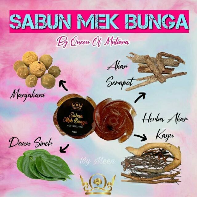 QM SABUN MEK BUNGA 30g 💯% ORIGINAL HQ
