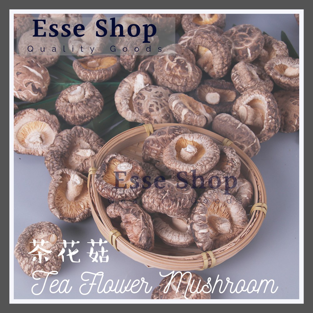 【Vacuum Pack 真空包装】 Dried Tea Flower Mushroom 茶花菇 Cendawan Teh Bunga