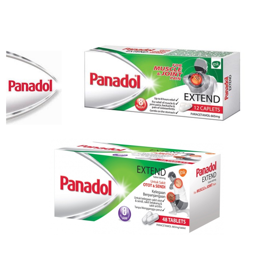 (12 & 48 TABLETS) Panadol Extend for Muscle and Joint Pain Relief
