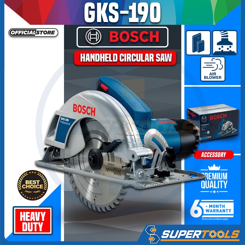 Bosch Gks190 Professional Hand Held Circular Saw 1400w 0601623 Olo 6 Month Warranty Shopee 6389