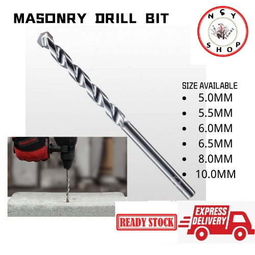 Masonry Drill Bit Concrete/Mata Tebuk Batu Dinding/Mata Drill/Mata