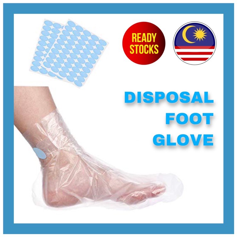 [BIG TREE ] FOOT GLOVE LEG GLOVE READY STOCKDISPOSAL GLOVE SHOE TESTING